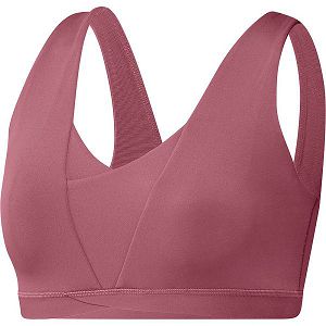 Pink Women's Adidas Yoga Ess Sports Bra | 9865074-UF