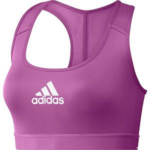 Purple Women's Adidas Power Medium-Support Sports Bra | 3426158-WR