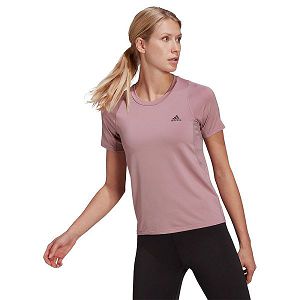 Purple Women's Adidas Run Fast PB Short Sleeve T Shirts | 2567190-HF