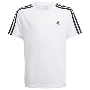 White Kids' Adidas 3 Striker Short Sleeve T Shirts | 6420175-QU