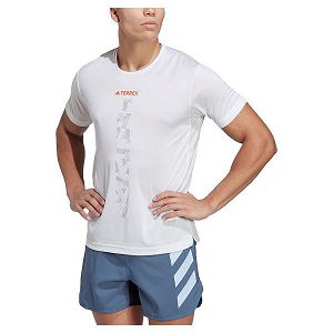 White Men's Adidas Agr Short Sleeve T Shirts | 7831504-FW