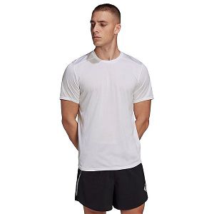 White Men's Adidas D4R Short Sleeve T Shirts | 3589201-VP