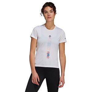 White Women's Adidas Agravic Short Sleeve T Shirts | 0163485-CA