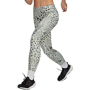 White Women's Adidas Fastimpact Leopard 7/8 Leggings | 0736489-AC