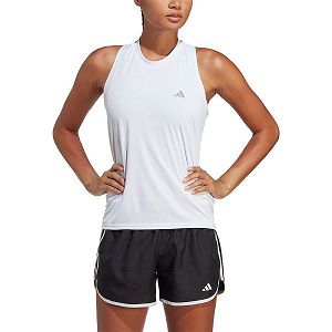 White Women's Adidas Run It Sleeveless T Shirts | 1584296-EY