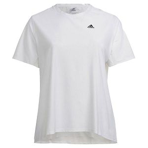 White Women's Adidas Runner Short Sleeve T Shirts | 9673851-BA