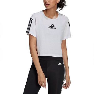 White Women's Adidas TC Short Sleeve T Shirts | 3158604-SH