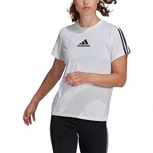 White Women's Adidas TC Short Sleeve T Shirts | 7564928-XZ