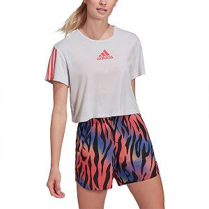 White Women's Adidas TC Short Sleeve T Shirts | 8037294-WS