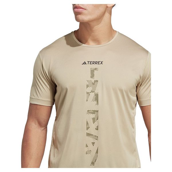 Beige Men's Adidas Agr Short Sleeve T Shirts | 1537280-RB