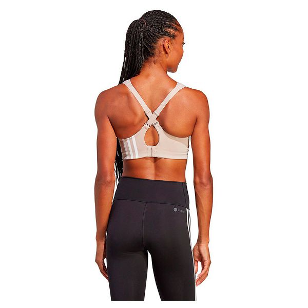 Beige Women's Adidas Tlrdim Hs Sports Bra | 7253048-GP