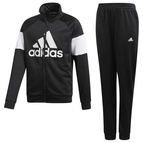 Black Kids\' Adidas Badge Of Sport Tracksuit | 0167389-UM