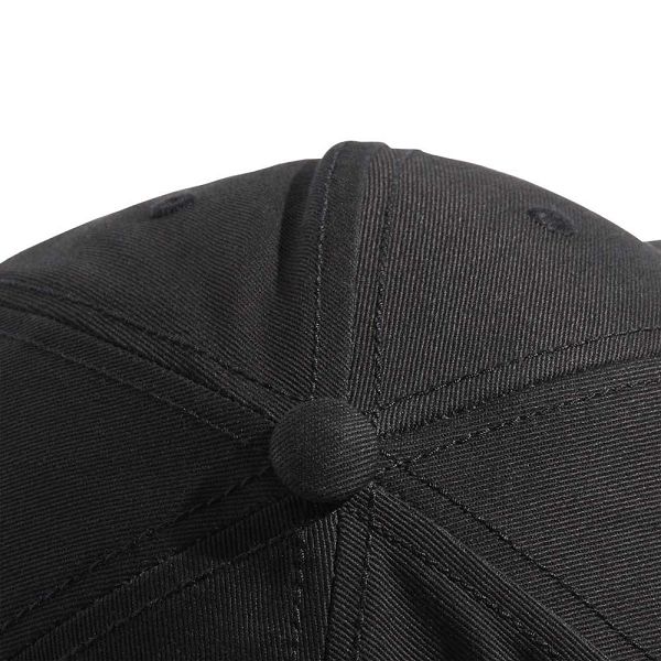 Black Kids' Adidas Baseball 3 Stripes Cotton Twill Caps | 9853217-YC