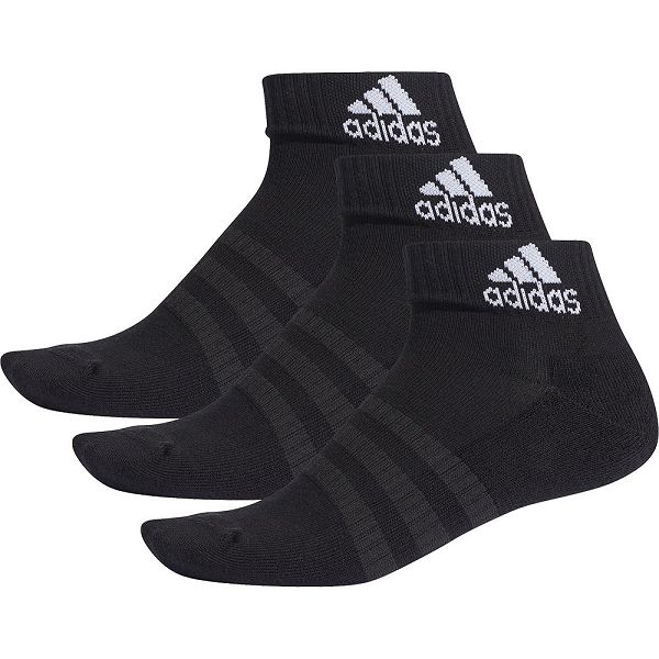 Black Kids\' Adidas Cushion Ankle 3 Pairs Socks | 6872091-KV