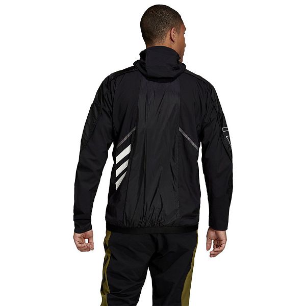 Black Men's Adidas AGR Windbreaker Jackets | 8536427-PU