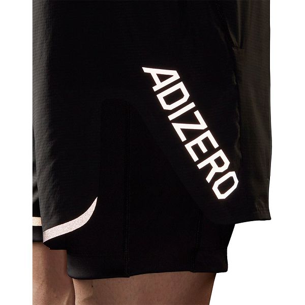 Black Men's Adidas Adizero 2 In 1 Shorts Pants | 1578364-JQ