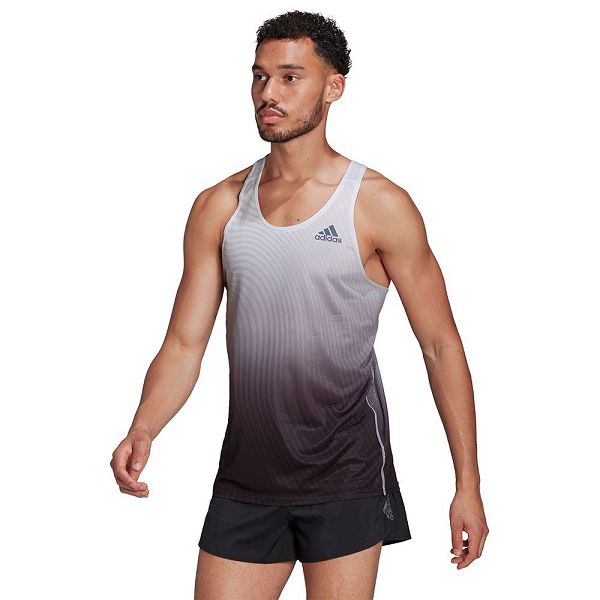 Black Men\'s Adidas Adizero Sleeveless T Shirts | 0356198-PV