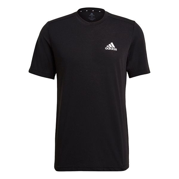 Black Men's Adidas Aeroready Designed 2 Move FeelReady Sport Short Sleeve T Shirts | 7941025-ZG