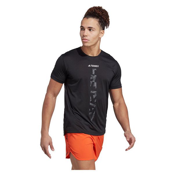 Black Men's Adidas Agr Short Sleeve T Shirts | 4329781-XG