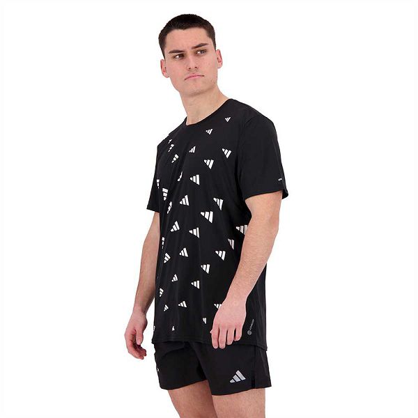 Black Men's Adidas Brand Love Short Sleeve T Shirts | 6352170-IS