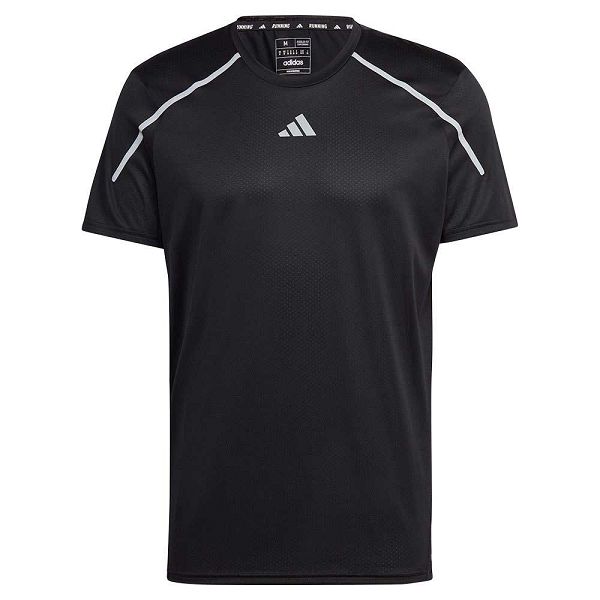 Black Men's Adidas Confident Short Sleeve T Shirts | 5219704-BD