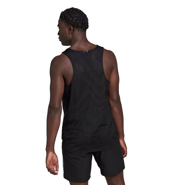 Black Men's Adidas Fast GRX Sleeveless T Shirts | 5273164-EQ