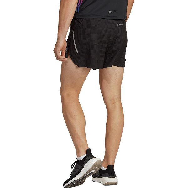 Black Men's Adidas Fast Split Shorts Pants | 7652810-HJ