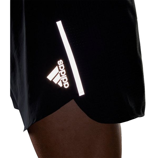 Black Men's Adidas Fast Split Shorts Pants | 8392104-JO