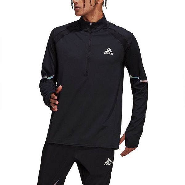 Black Men\'s Adidas Fast Sweatshirts | 9124860-RC