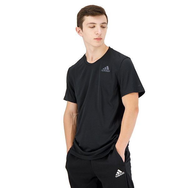 Black Men's Adidas Heat RDY Short Sleeve T Shirts | 0912746-AG