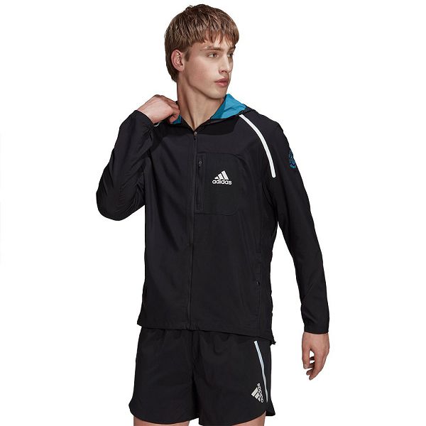 Black Men's Adidas Marathon For The Oceans Jackets | 7261385-CD