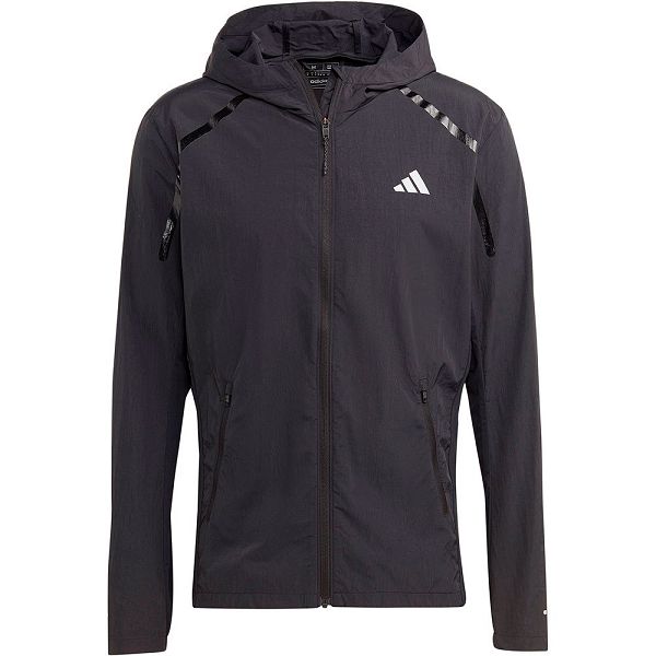 Black Men\'s Adidas Marathon Jackets | 4692051-AB