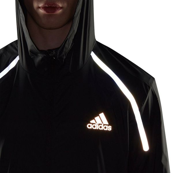 Black Men's Adidas Marathon Jackets | 7308192-EH