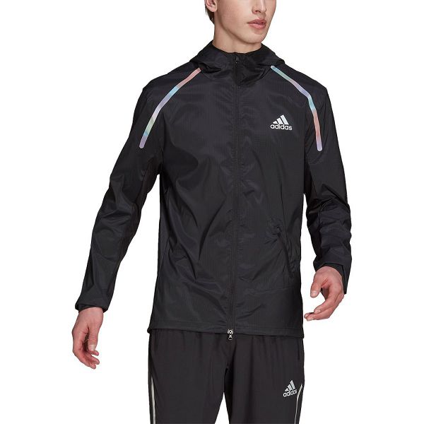 Black Men\'s Adidas Marathon Jackets | 7308192-EH