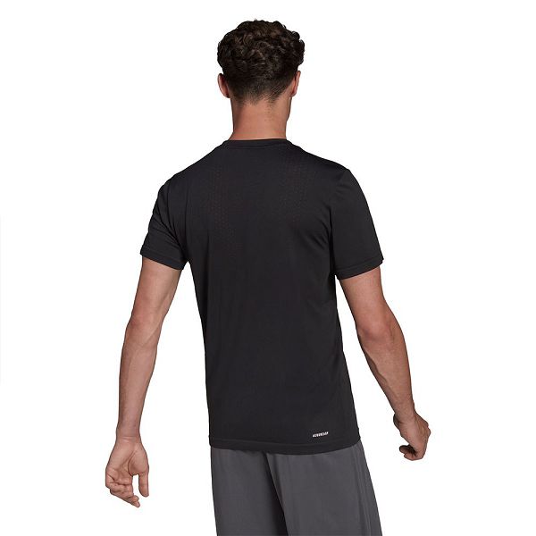 Black Men's Adidas Motion SML Short Sleeve T Shirts | 8237510-RL