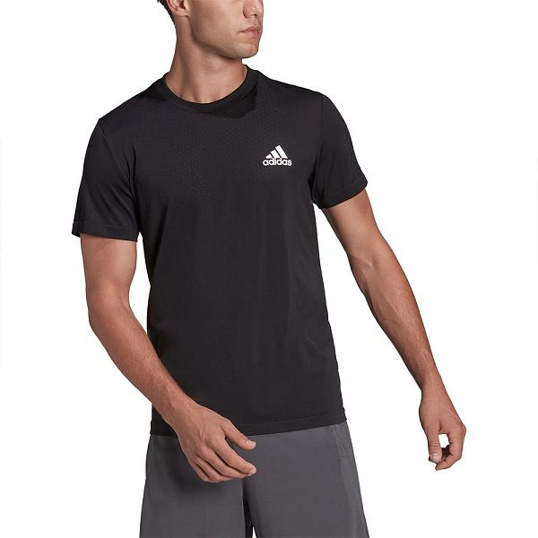 Black Men's Adidas Motion SML Short Sleeve T Shirts | 8237510-RL