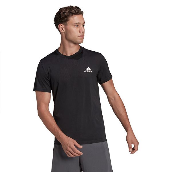 Black Men's Adidas Motion SML Short Sleeve T Shirts | 8237510-RL