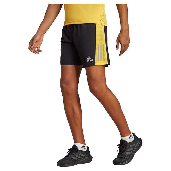 Black Men\'s Adidas OWN The Run 7´´ Shorts Pants | 3248697-KO