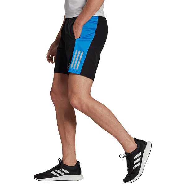 Black Men's Adidas Own The Run 9´´ Shorts Pants | 1520689-BW