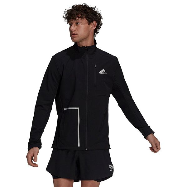 Black Men's Adidas Own The Run Jackets | 9328645-CN