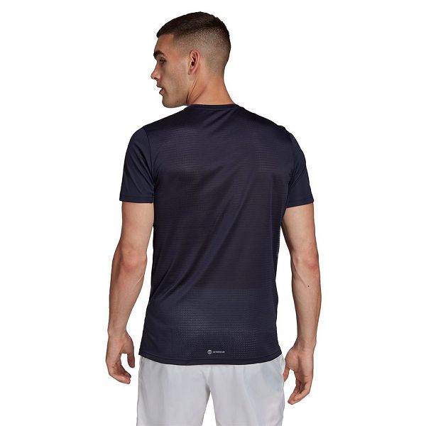 Black Men's Adidas Own The Run Short Sleeve T Shirts | 5914278-TJ