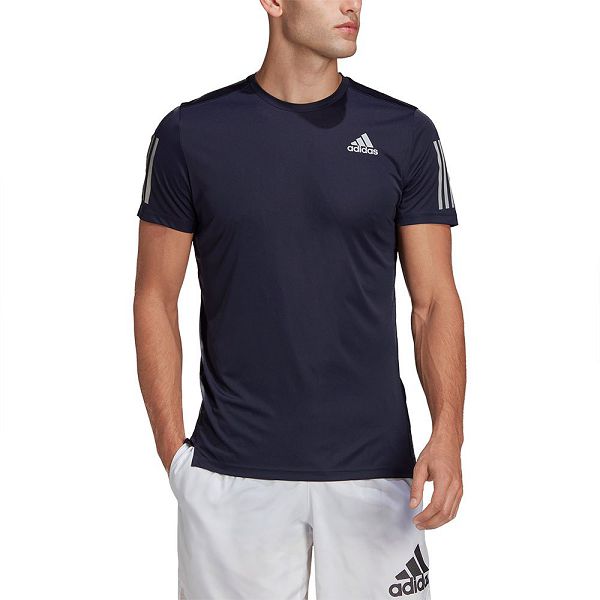 Black Men\'s Adidas Own The Run Short Sleeve T Shirts | 5914278-TJ