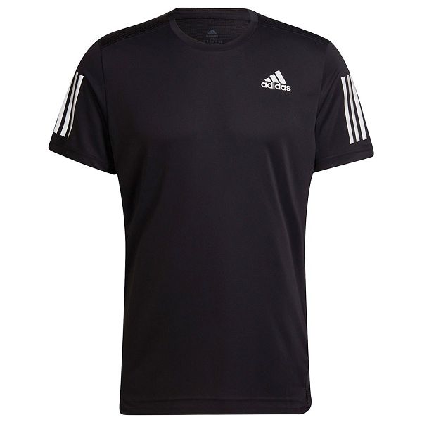 Black Men\'s Adidas Own The Run Short Sleeve T Shirts | 7643152-DI