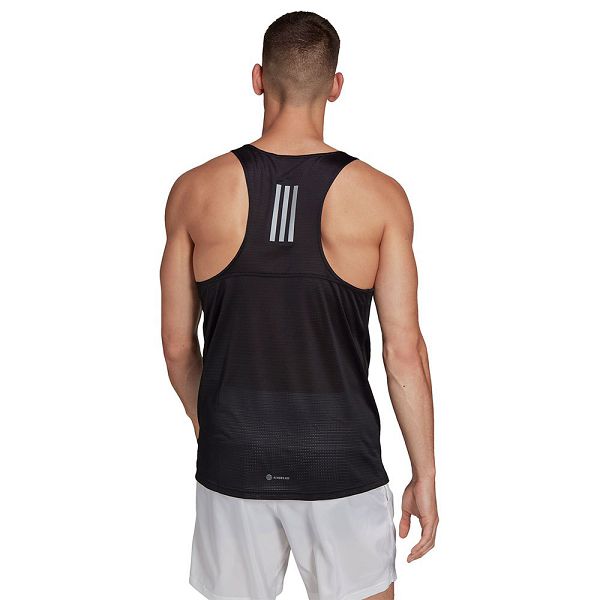 Black Men's Adidas Own The Run Sleeveless T Shirts | 6538942-OJ