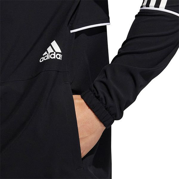 Black Men's Adidas Player 3 Stripes Windbreaker Jackets | 8652139-KL