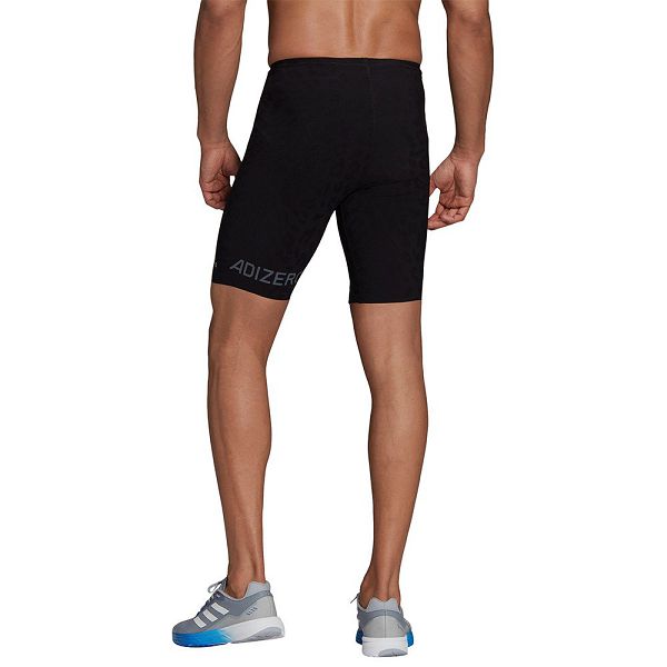 Black Men's Adidas Primeweave Short Leggings | 1624509-LT