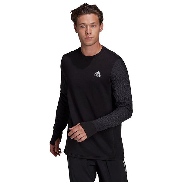 Black Men's Adidas Reflective Sweatshirts | 8470195-TC