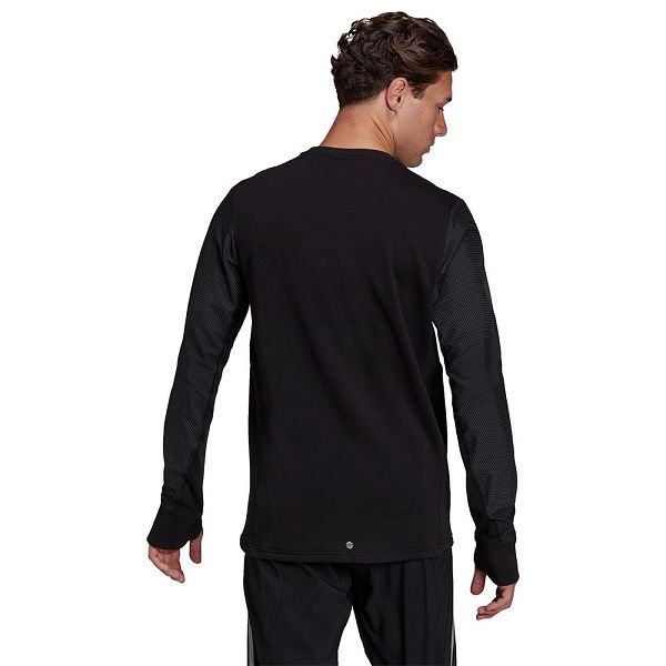 Black Men's Adidas Reflective Sweatshirts | 8470195-TC