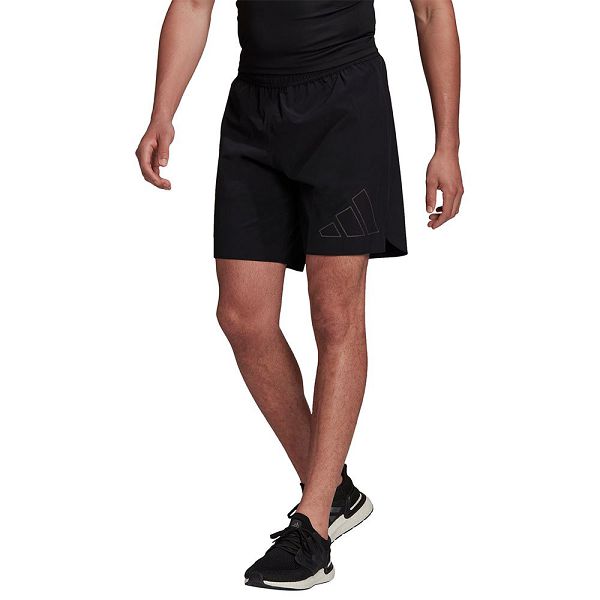 Black Men's Adidas Run Icon 3 Bars 9´´ Shorts Pants | 0748396-IW