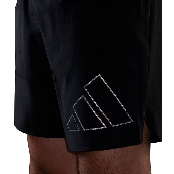 Black Men's Adidas Run Icon 3 Bars 9´´ Shorts Pants | 0748396-IW